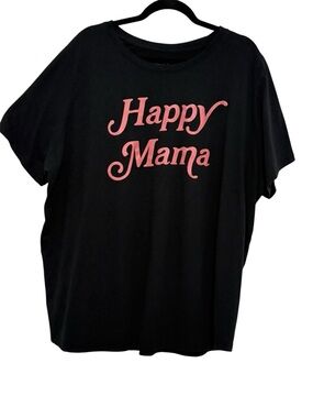 Mighty Fine Black “Happy Mama” Tee